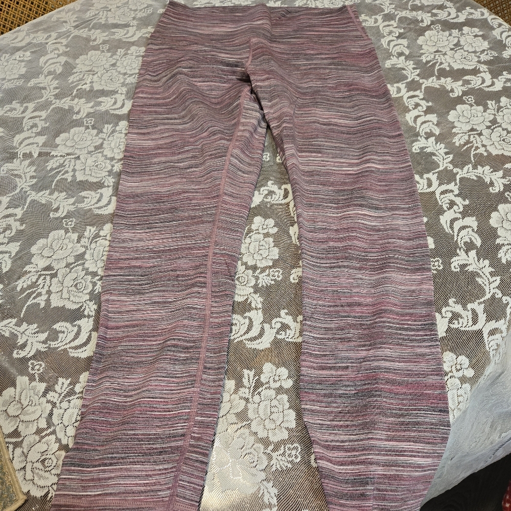 lululemon athletica Pink and Gray Space-Dye Leggings